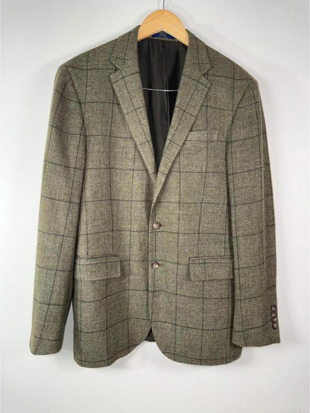 $895 NWOT 40R MENS RALPH LAUREN POLO OLIVE WOOL SUIT COAT BLAZER SPORTS JACKET W